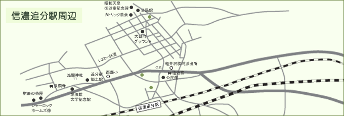 信濃追分駅周辺
